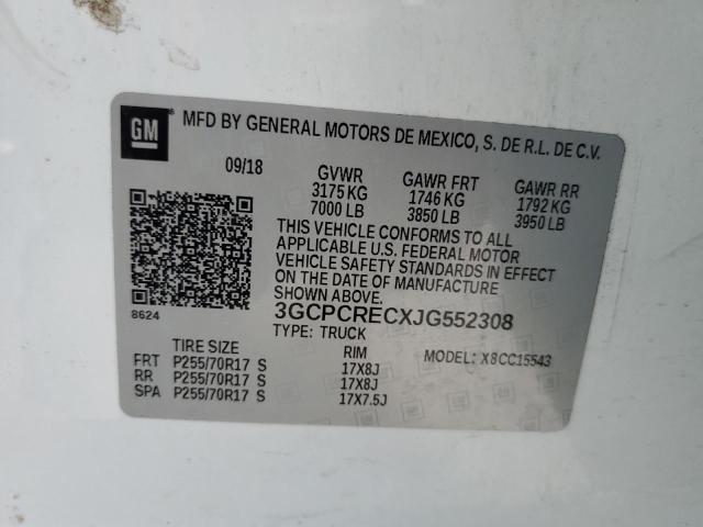 Photo 10 from auction – 2018 CHEVROLET SILVERADO with VIN 3GCPCRECXJG552308