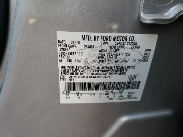 Foto 10 de la subasta – 2010 FORD EDGE SE con VIN 2FMDK3GCXABB62436