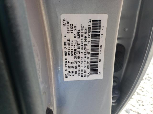Photo 10 from auction – 2015 HONDA ACCORD EX with VIN 1HGCR2F72FA108577