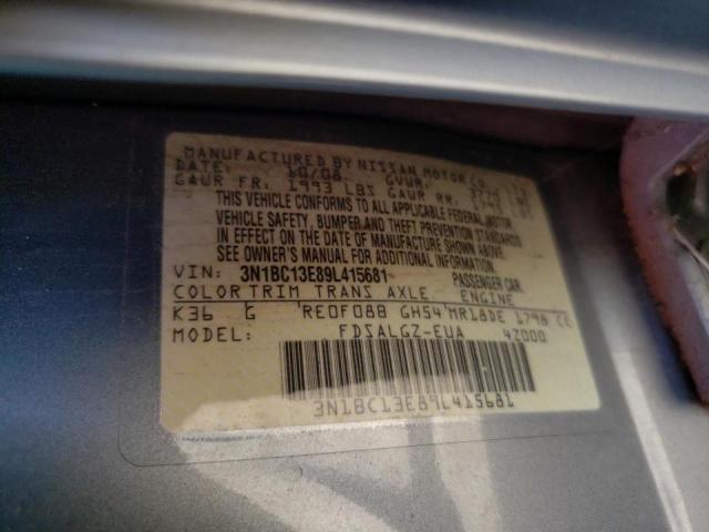 Photo 10 from auction – 2009 NISSAN VERSA S with VIN 3N1BC13E89L415681