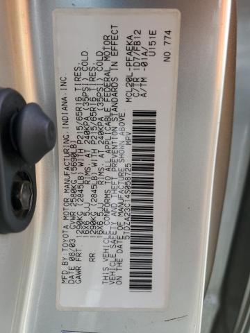 Photo 10 from auction – 2004 TOYOTA SIENNA CE with VIN 5TDZA23C14S058725