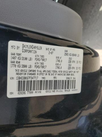 Photo 10 from auction – 2007 DODGE DURANGO SX with VIN 1D8HD38K67F547717