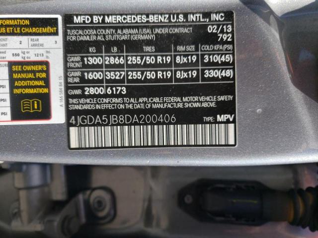 Photo 10 from auction – 2013 MERCEDES-BENZ ML-CLASS with VIN 4JGDA5JB8DA200406
