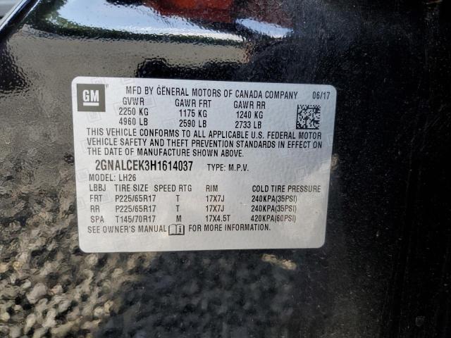 Photo 10 from auction – 2017 CHEVROLET EQUINOX LT with VIN 2GNALCEK3H1614037