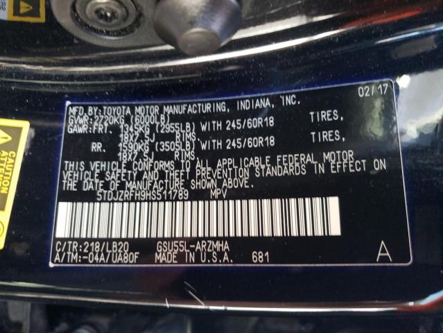 Photo 10 from auction – 2017 TOYOTA HIGHLANDER with VIN 5TDJZRFH9HS511789