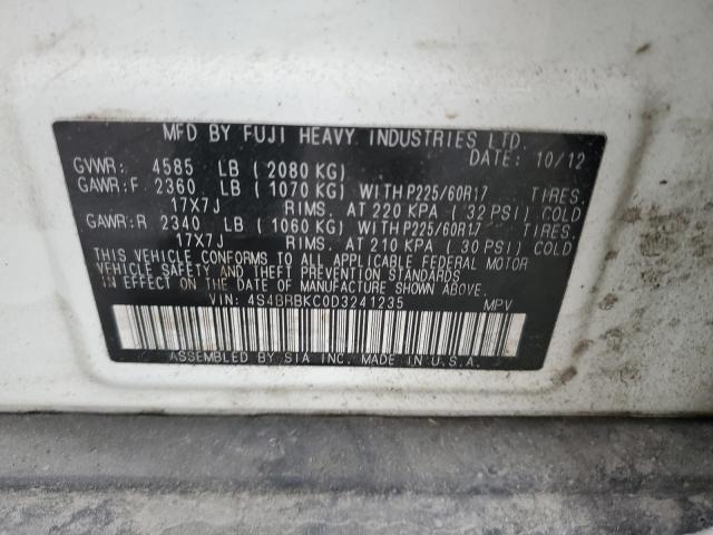 Photo 10 from auction – 2013 SUBARU OUTBACK 2. with VIN 4S4BRBKC0D3241235