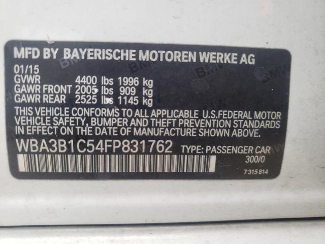Photo 10 from auction – 2015 BMW 320 I with VIN WBA3B1C54FP831762
