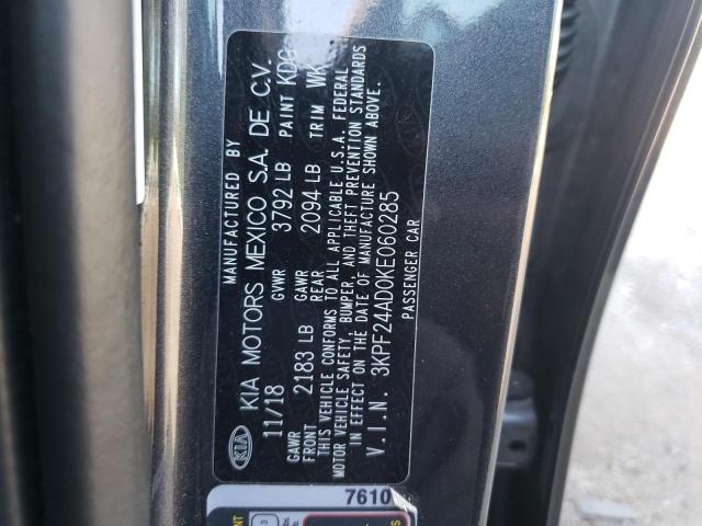 Photo 10 from auction – 2019 KIA FORTE FE with VIN 3KPF24AD0KE060285
