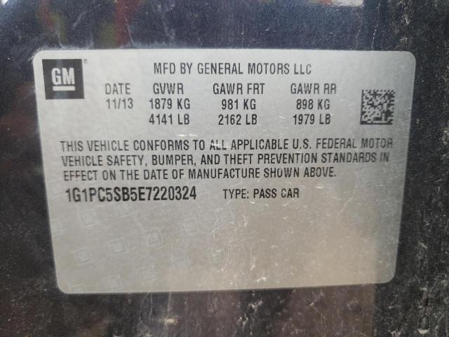 Photo 10 from auction – 2014 CHEVROLET CRUZE LT with VIN 1G1PC5SB5E7220324