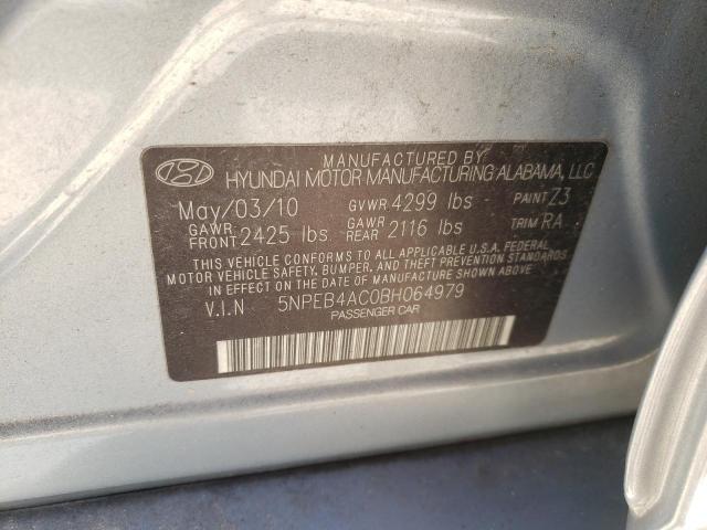 Photo 10 from auction – 2011 HYUNDAI SONATA GLS with VIN 5NPEB4AC0BH064979