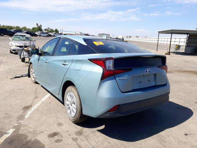 Photo 3 from auction – 2019 TOYOTA PRIUS with VIN JTDKARFU6K3098618