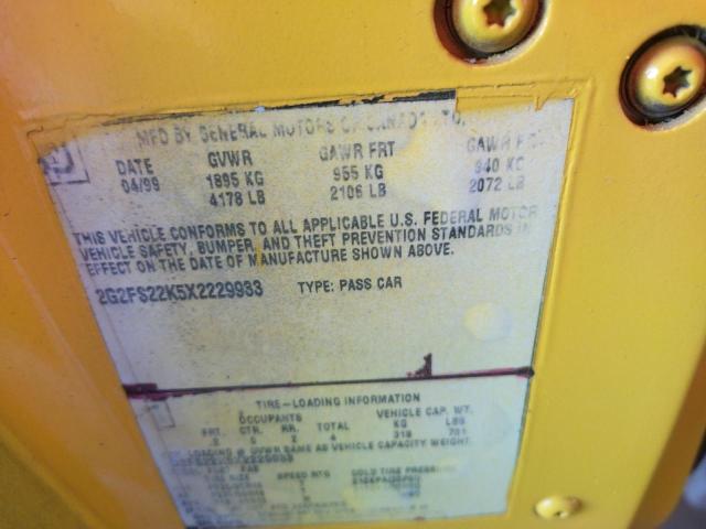 Photo 10 from auction – 1999 PONTIAC FIREBIRD with VIN 2G2FS22K5X2229933