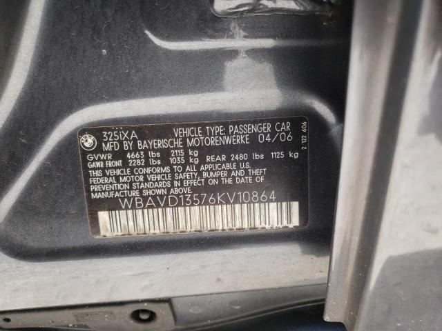 Photo 10 from auction – 2006 BMW 325 XI with VIN WBAVD13576KV10864