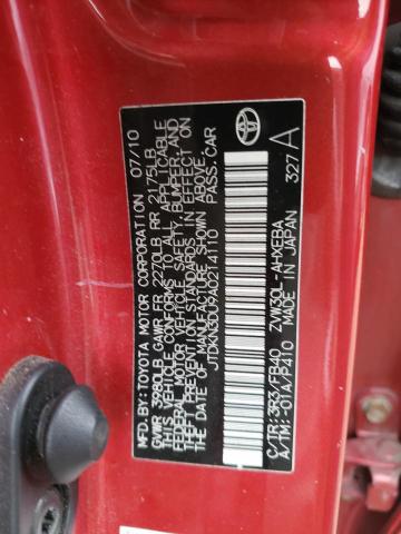Photo 10 from auction – 2010 TOYOTA PRIUS with VIN JTDKN3DU9A0214110