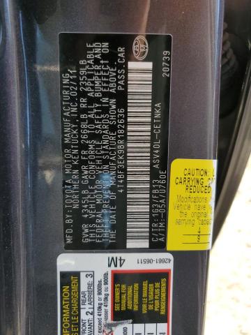 صورة رقم 10 من المزاد - 2011 TOYOTA CAMRY BASE مع VIN 4T4BF3EK9BR182636