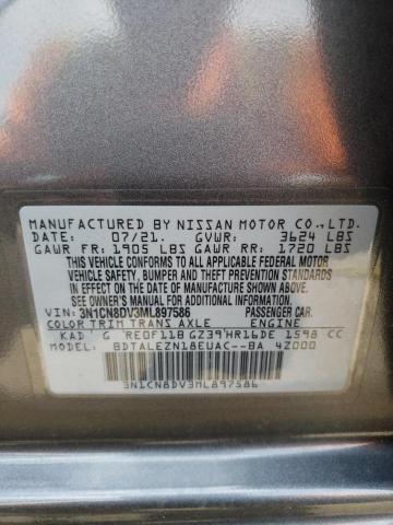 Photo 10 from auction – 2021 NISSAN VERSA S with VIN 3N1CN8DV3ML897586