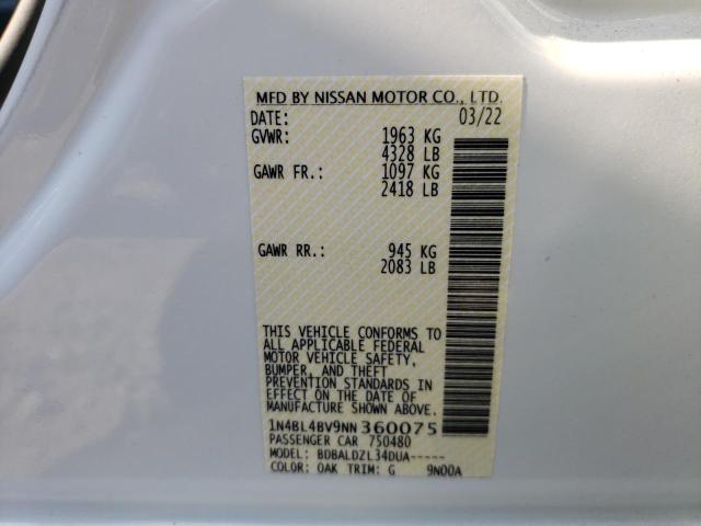 Photo 10 from auction – 2022 NISSAN ALTIMA S with VIN 1N4BL4BV9NN360075