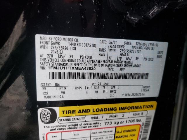 Photo 10 from auction – 2021 FORD EXPEDITION with VIN 1FMJU1HTXMEA43620