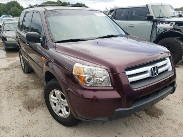 HONDA PILOT LX 2007 with VIN 5FNYF28157B008990 - Photo from auction