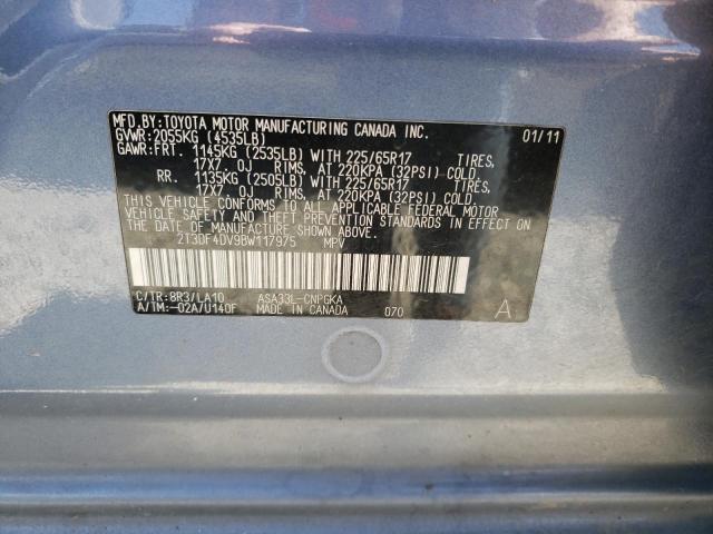 Photo 10 from auction – 2011 TOYOTA RAV4 LIMIT with VIN 2T3DF4DV9BW117975