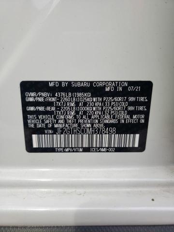 Photo 10 from auction – 2021 SUBARU CROSSTREK with VIN JF2GTHSC0MH378498