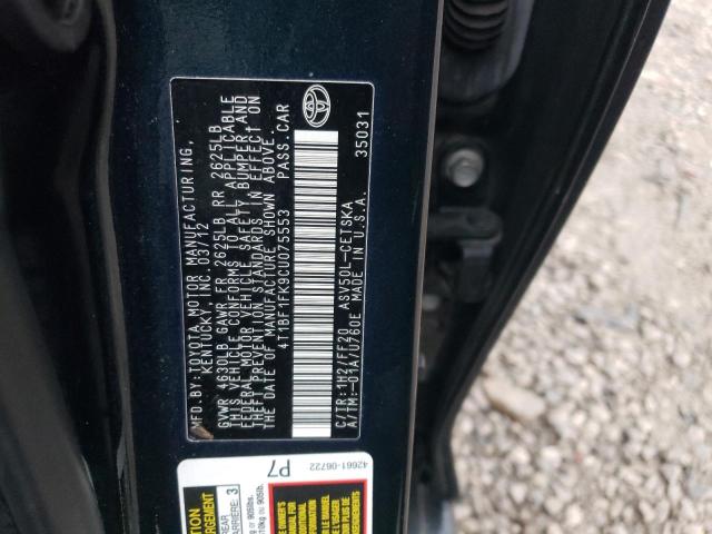 Photo 10 from auction – 2012 TOYOTA CAMRY BASE with VIN 4T1BF1FK9CU075553