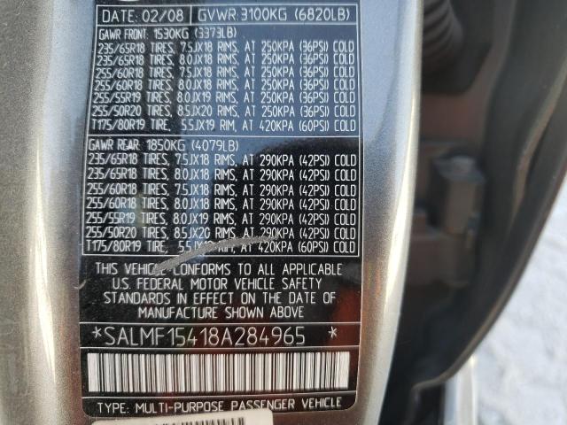 Photo 10 from auction – 2008 LAND ROVER RANGE ROVE with VIN SALMF15418A284965