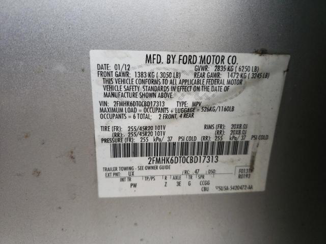 Photo 10 from auction – 2012 FORD FLEX LIMIT with VIN 2FMHK6DT0CBD17313