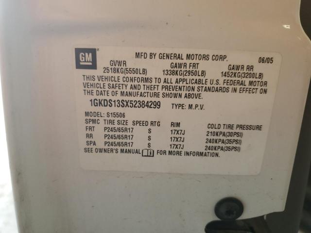 Photo 10 from auction – 2005 GMC ENVOY with VIN 1GKDS13SX52384299