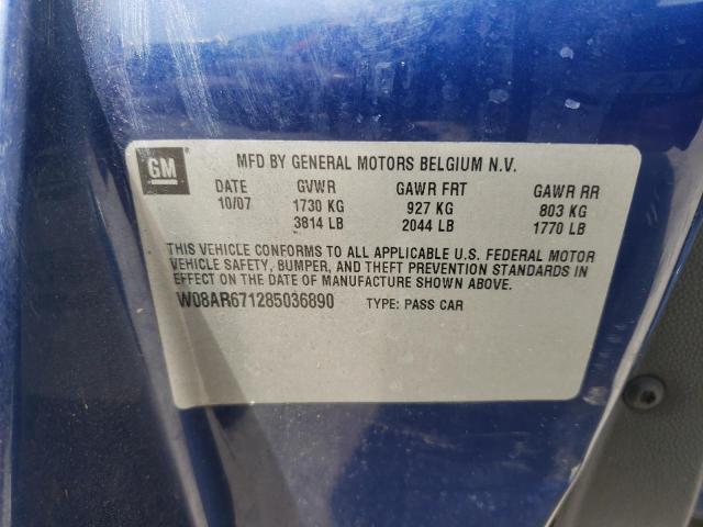 Photo 10 from auction – 2008 SATURN ASTRA XE with VIN W08AR671285036890