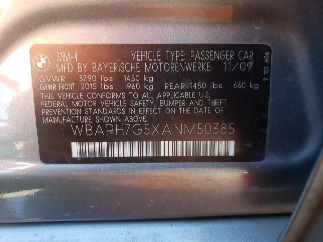 Photo 10 from auction – 2010 BMW 328 I with VIN WBAPH7G5XANM50385