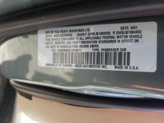 Photo 10 from auction – 2001 SUBARU LEGACY OUT with VIN 4S3BH665317676071