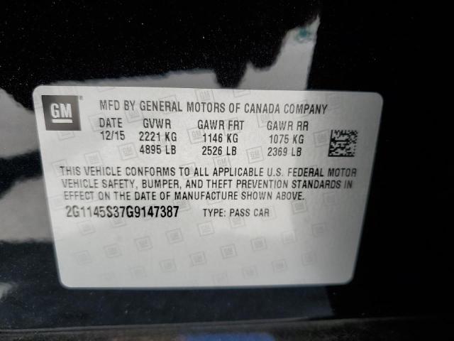 Photo 10 from auction – 2016 CHEVROLET IMPALA LTZ with VIN 2G1145S37G9147387