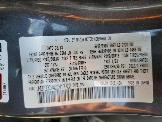 Photo 10 from auction – 2013 MAZDA CX-9 TOURI with VIN JM3TB3CV4D0417702