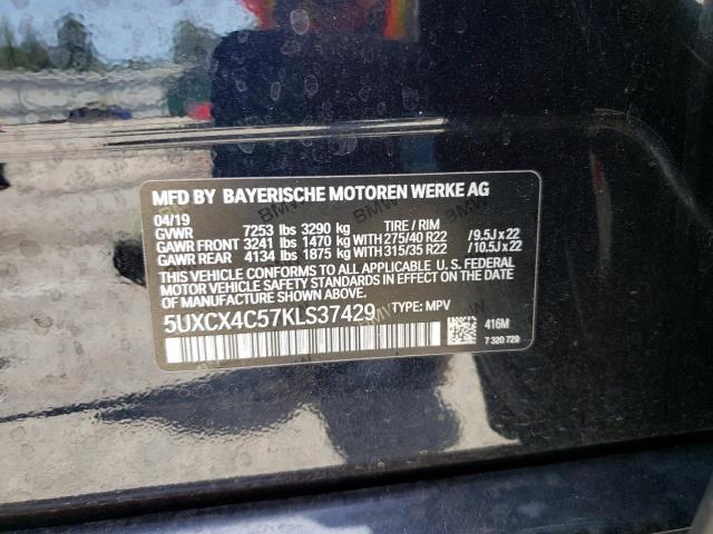 Photo 10 from auction – 2019 BMW X7 XDRIVE5 with VIN 5UXCX4C57KLS37429