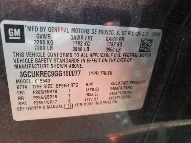 Photo 10 from auction – 2016 CHEVROLET SILVRK1500 with VIN 3GCUKREC9GG160077