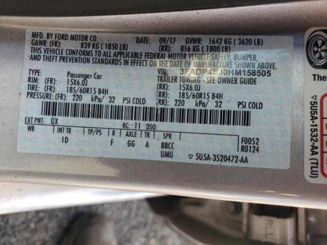 Photo 10 from auction – 2017 FORD FIESTA SE with VIN 3FADP4EJ0HM158505