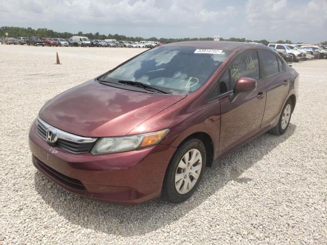 Photo 2 from auction – 2012 HONDA CIVIC LX with VIN 19XFB2F50CE074842