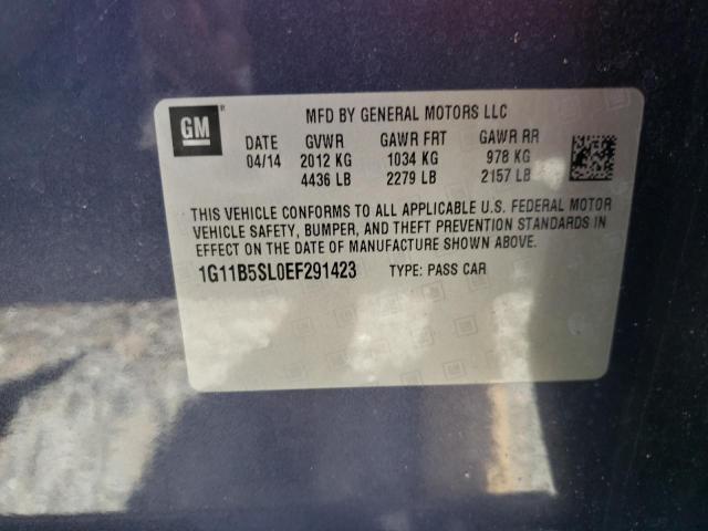 Photo 10 from auction – 2014 CHEVROLET MALIBU LS with VIN 1G11B5SL0EF291423