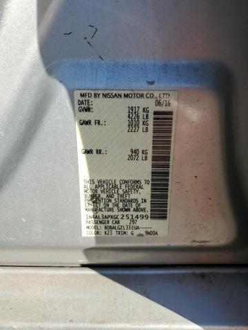 Photo 10 from auction – 2016 NISSAN ALTIMA 2.5 with VIN 1N4AL3APXGC251499