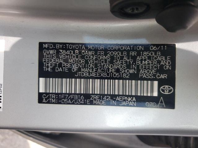 Photo 10 from auction – 2011 TOYOTA COROLLA BA with VIN JTDBU4EEXBJ105182