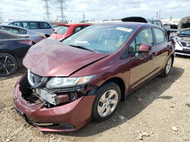 Photo 2 from auction – 2013 HONDA CIVIC LX with VIN 19XFB2F57DE039569