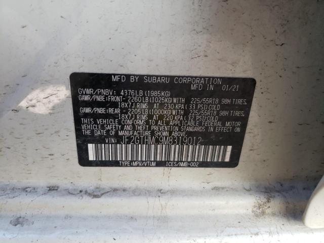 Photo 10 from auction – 2021 SUBARU CROSSTREK with VIN JF2GTHMC9M8319012