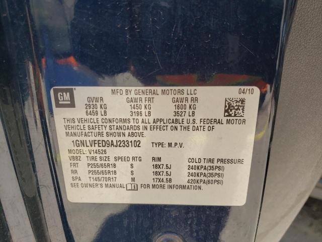 Photo 10 from auction – 2010 CHEVROLET TRAVERSE L with VIN 1GNLVFED9AJ233102