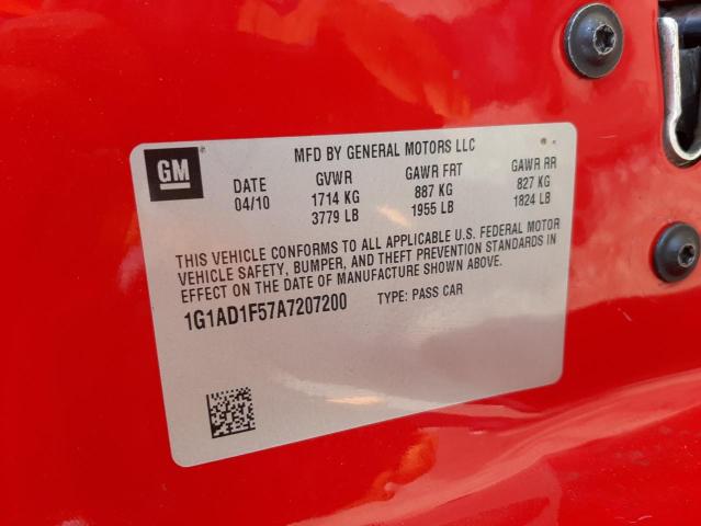 Photo 10 from auction – 2010 CHEVROLET COBALT 1LT with VIN 1G1AD1F57A7207200