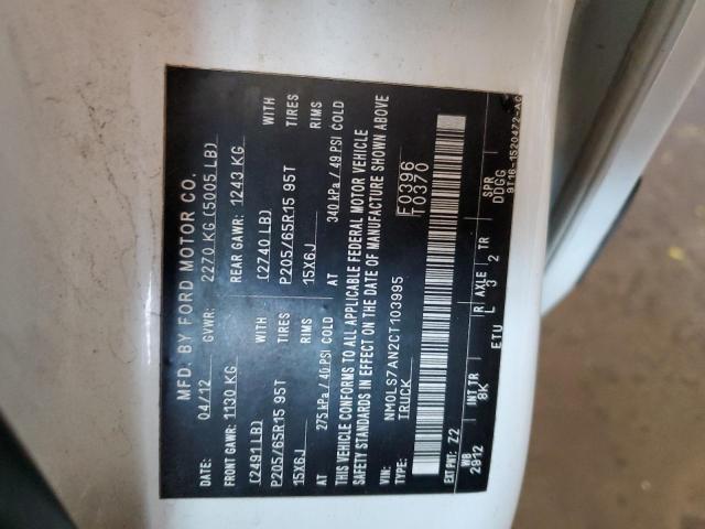 Photo 10 from auction – 2012 FORD TRANSIT CO with VIN NM0LS7AN2CT103995