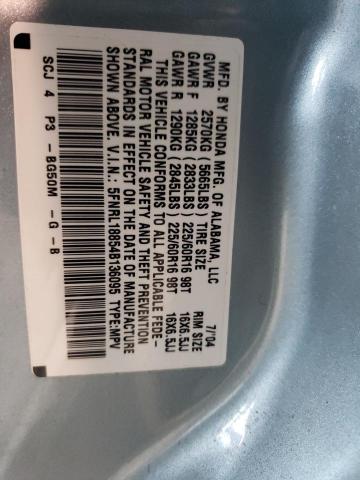 Photo 10 from auction – 2004 HONDA ODYSSEY EX with VIN 5FNRL18854B136095