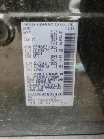 Photo 10 from auction – 2014 NISSAN ROGUE S with VIN 5N1AT2MV5EC803420
