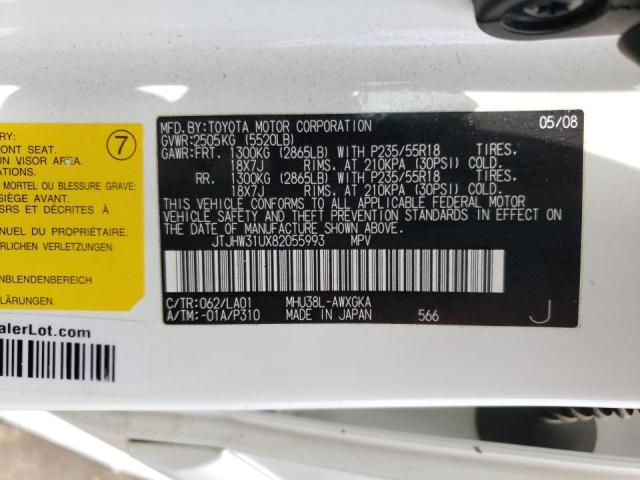 Photo 10 from auction – 2008 LEXUS RX 400H with VIN JTJHW31UX82055993