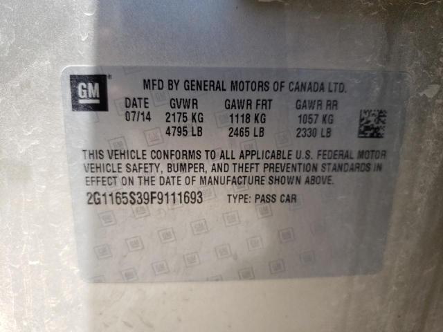 Photo 10 from auction – 2015 CHEVROLET IMPALA LTZ with VIN 2G1165S39F9111693